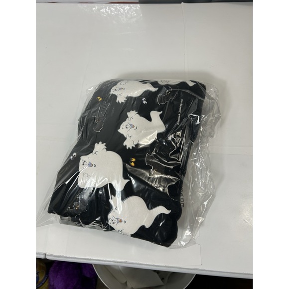 Hallmark Vintage Halloween Sweatshirt Ghosts Bats Black Size Large Made USA - Picture 11 of 13